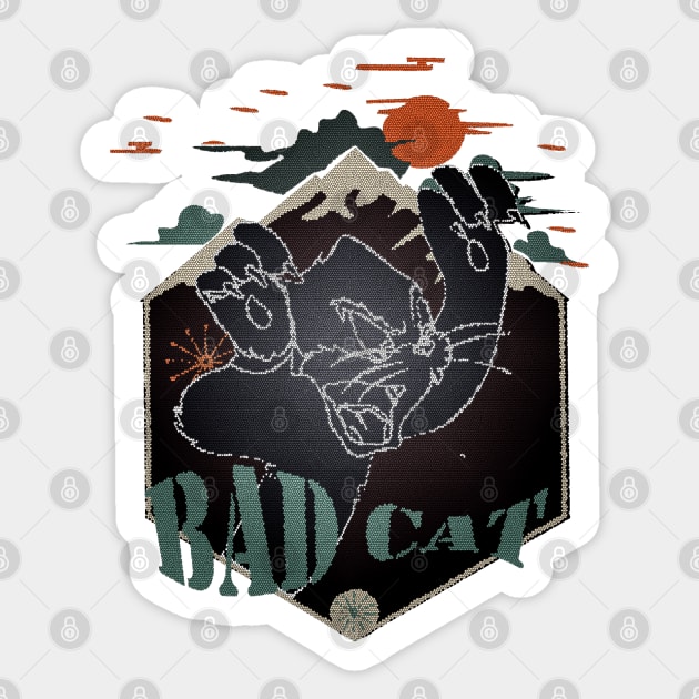 bad cat evil face Sticker by jaml-12